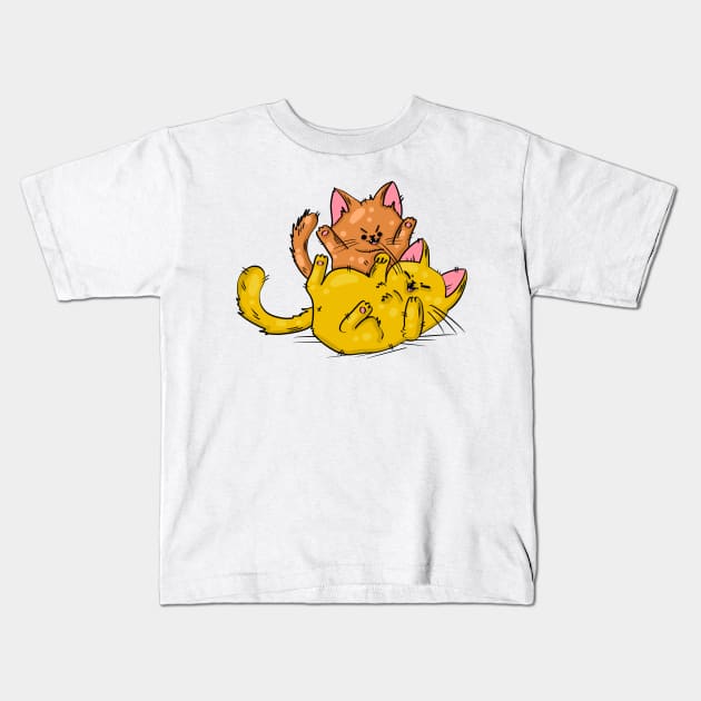 Cute Kittens Kids T-Shirt by Liseevna